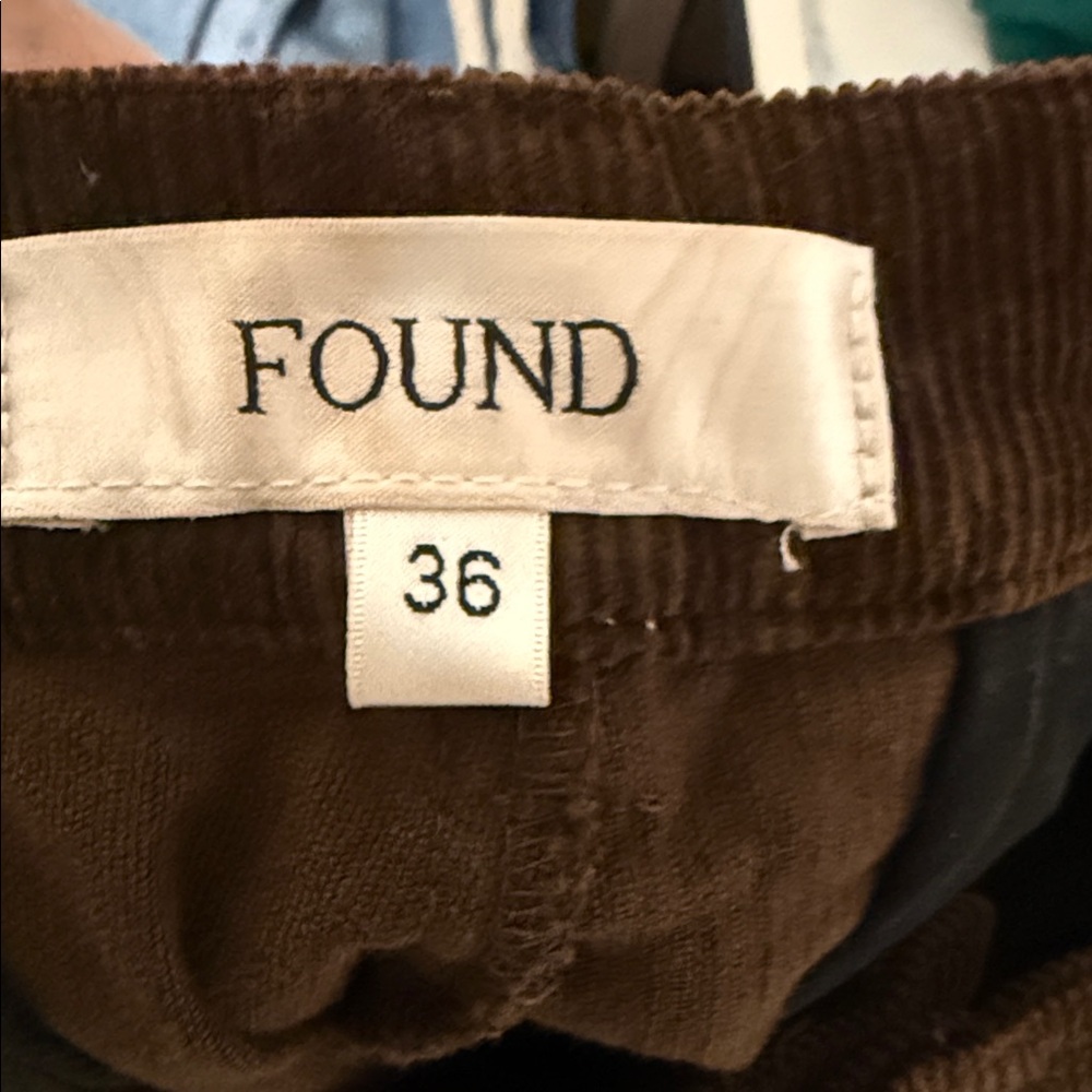 Men's Brown Corduroy Patchwork Pants - Picture 2 of 2